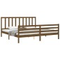 vidaXL Massivholzbett mit Kopfteil Honigbraun 200x200 cm vidaXL Massivholzbett mit Kopfteil Honigbraun 200x200 cm