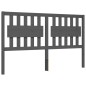 vidaXL Massivholzbett mit Kopfteil Grau 160x200 cm vidaXL Massivholzbett mit Kopfteil Grau 160x200 cm