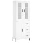 Highboard Hochglanz-Weiß 69,5x34x180 cm Holzwerkstoff Highboard Hochglanz-Weiß 69,5x34x180 cm Holzwerkstoff