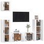 vidaXL 5-tlg. TV-Schrank-Set Weiß Holzwerkstoff vidaXL 5-tlg. TV-Schrank-Set Weiß Holzwerkstoff