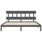 vidaXL Massivholzbett mit Kopfteil Grau 200x200 cm vidaXL Massivholzbett mit Kopfteil Grau 200x200 cm