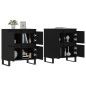 Sideboards 2 Stk. Schwarz Holzwerkstoff Sideboards 2 Stk. Schwarz Holzwerkstoff