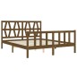 vidaXL Massivholzbett mit Kopfteil Honigbraun 160x200 cm vidaXL Massivholzbett mit Kopfteil Honigbraun 160x200 cm