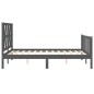 vidaXL Massivholzbett mit Kopfteil Grau 120x200 cm vidaXL Massivholzbett mit Kopfteil Grau 120x200 cm