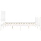 vidaXL Massivholzbett mit Kopfteil Weiß 160x200 cm vidaXL Massivholzbett mit Kopfteil Weiß 160x200 cm