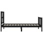 vidaXL Massivholzbett mit Kopfteil Schwarz 100x200 cm vidaXL Massivholzbett mit Kopfteil Schwarz 100x200 cm