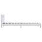 Bettgestell mit LED Weiß Kunstleder 90x200 cm Bettgestell mit LED Weiß Kunstleder 90x200 cm