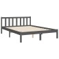 vidaXL Massivholzbett mit Kopfteil Grau 120x200 cm vidaXL Massivholzbett mit Kopfteil Grau 120x200 cm