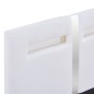 Bettgestell mit LED Weiß Kunstleder 90x200 cm Bettgestell mit LED Weiß Kunstleder 90x200 cm