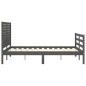vidaXL Massivholzbett mit Kopfteil Grau 120x200 cm vidaXL Massivholzbett mit Kopfteil Grau 120x200 cm