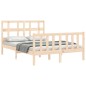 vidaXL Massivholzbett mit Kopfteil 140x190 cm vidaXL Massivholzbett mit Kopfteil 140x190 cm