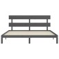 vidaXL Massivholzbett mit Kopfteil Grau 200x200 cm vidaXL Massivholzbett mit Kopfteil Grau 200x200 cm