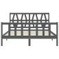 vidaXL Massivholzbett mit Kopfteil Grau 160x200 cm vidaXL Massivholzbett mit Kopfteil Grau 160x200 cm