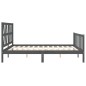 vidaXL Massivholzbett mit Kopfteil Grau 160x200 cm vidaXL Massivholzbett mit Kopfteil Grau 160x200 cm