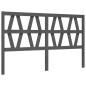 vidaXL Massivholzbett mit Kopfteil Grau 160x200 cm vidaXL Massivholzbett mit Kopfteil Grau 160x200 cm