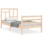 vidaXL Massivholzbett mit Kopfteil 90x200 cm vidaXL Massivholzbett mit Kopfteil 90x200 cm