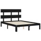 vidaXL Massivholzbett mit Kopfteil Schwarz 140x200 cm vidaXL Massivholzbett mit Kopfteil Schwarz 140x200 cm