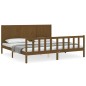 vidaXL Massivholzbett mit Kopfteil Honigbraun 200x200 cm vidaXL Massivholzbett mit Kopfteil Honigbraun 200x200 cm
