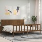 vidaXL Massivholzbett mit Kopfteil Honigbraun 200x200 cm vidaXL Massivholzbett mit Kopfteil Honigbraun 200x200 cm