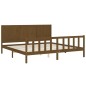 vidaXL Massivholzbett mit Kopfteil Honigbraun 200x200 cm vidaXL Massivholzbett mit Kopfteil Honigbraun 200x200 cm