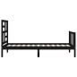 vidaXL Massivholzbett mit Kopfteil Schwarz 100x200 cm vidaXL Massivholzbett mit Kopfteil Schwarz 100x200 cm