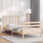 vidaXL Massivholzbett mit Kopfteil 90x200 cm vidaXL Massivholzbett mit Kopfteil 90x200 cm