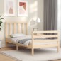 vidaXL Massivholzbett mit Kopfteil 90x200 cm vidaXL Massivholzbett mit Kopfteil 90x200 cm