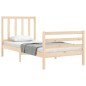 vidaXL Massivholzbett mit Kopfteil 90x200 cm vidaXL Massivholzbett mit Kopfteil 90x200 cm