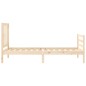 vidaXL Massivholzbett mit Kopfteil 90x200 cm vidaXL Massivholzbett mit Kopfteil 90x200 cm