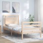 vidaXL Massivholzbett mit Kopfteil 90x200 cm vidaXL Massivholzbett mit Kopfteil 90x200 cm