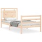vidaXL Massivholzbett mit Kopfteil 90x200 cm vidaXL Massivholzbett mit Kopfteil 90x200 cm