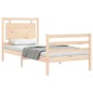 vidaXL Massivholzbett mit Kopfteil 90x200 cm vidaXL Massivholzbett mit Kopfteil 90x200 cm