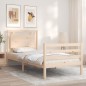 vidaXL Massivholzbett mit Kopfteil 90x200 cm vidaXL Massivholzbett mit Kopfteil 90x200 cm