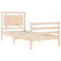 vidaXL Massivholzbett mit Kopfteil 90x200 cm vidaXL Massivholzbett mit Kopfteil 90x200 cm