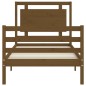 vidaXL Massivholzbett mit Kopfteil Honigbraun 90x200 cm vidaXL Massivholzbett mit Kopfteil Honigbraun 90x200 cm