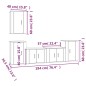 vidaXL 5-tlg. TV-Schrank-Set Betongrau Holzwerkstoff vidaXL 5-tlg. TV-Schrank-Set Betongrau Holzwerkstoff