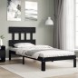 vidaXL Massivholzbett mit Kopfteil Schwarz 100x200 cm vidaXL Massivholzbett mit Kopfteil Schwarz 100x200 cm