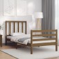 vidaXL Massivholzbett mit Kopfteil Honigbraun 90x200 cm vidaXL Massivholzbett mit Kopfteil Honigbraun 90x200 cm