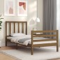 vidaXL Massivholzbett mit Kopfteil Honigbraun 90x200 cm vidaXL Massivholzbett mit Kopfteil Honigbraun 90x200 cm