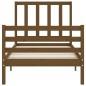 vidaXL Massivholzbett mit Kopfteil Honigbraun 90x200 cm vidaXL Massivholzbett mit Kopfteil Honigbraun 90x200 cm