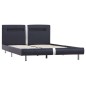 Bettgestell mit LED Schwarz Kunstleder 140×200 cm Bettgestell mit LED Schwarz Kunstleder 140×200 cm