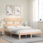 vidaXL Massivholzbett mit Kopfteil 120x200 cm vidaXL Massivholzbett mit Kopfteil 120x200 cm