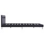 Bettgestell mit LED Schwarz Kunstleder 140×200 cm Bettgestell mit LED Schwarz Kunstleder 140×200 cm
