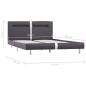 Bettgestell mit LED Schwarz Kunstleder 140×200 cm Bettgestell mit LED Schwarz Kunstleder 140×200 cm
