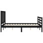 vidaXL Massivholzbett mit Kopfteil Schwarz 120x200 cm vidaXL Massivholzbett mit Kopfteil Schwarz 120x200 cm