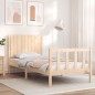 vidaXL Massivholzbett mit Kopfteil 90x200 cm vidaXL Massivholzbett mit Kopfteil 90x200 cm