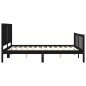 vidaXL Massivholzbett mit Kopfteil Schwarz 160x200 cm vidaXL Massivholzbett mit Kopfteil Schwarz 160x200 cm