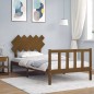 vidaXL Massivholzbett mit Kopfteil Honigbraun 100x200 cm vidaXL Massivholzbett mit Kopfteil Honigbraun 100x200 cm