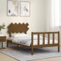 vidaXL Massivholzbett mit Kopfteil Honigbraun 100x200 cm vidaXL Massivholzbett mit Kopfteil Honigbraun 100x200 cm