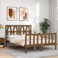 vidaXL Massivholzbett mit Kopfteil Honigbraun 120x200 cm vidaXL Massivholzbett mit Kopfteil Honigbraun 120x200 cm